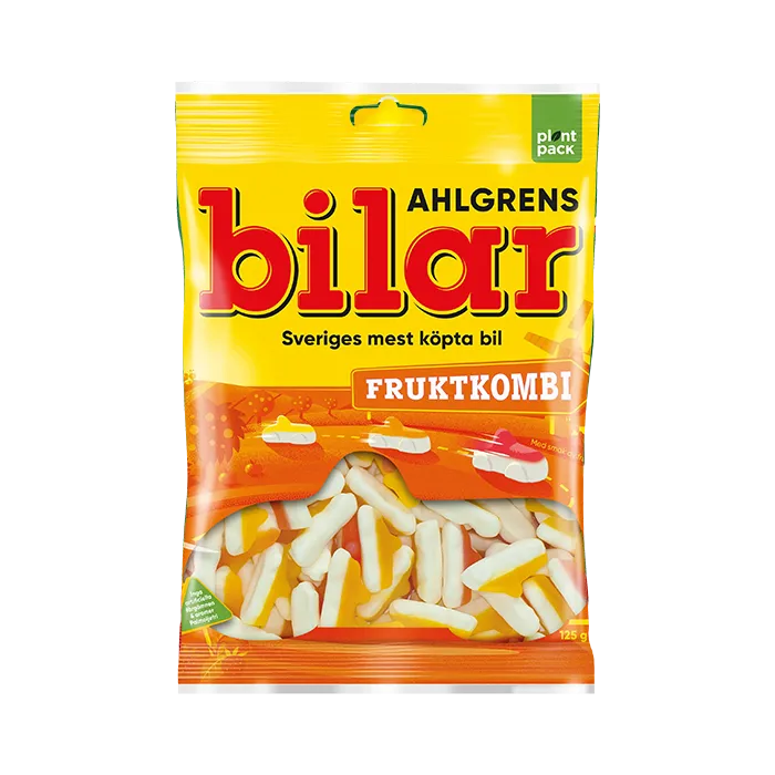 Ahlgrens Bilar Fruit Combo 125g 36 Bags Bulk Box