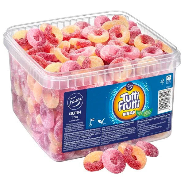 Tutti Frutti Rings 1.7 kg | 3.75 lbs Bulk Box