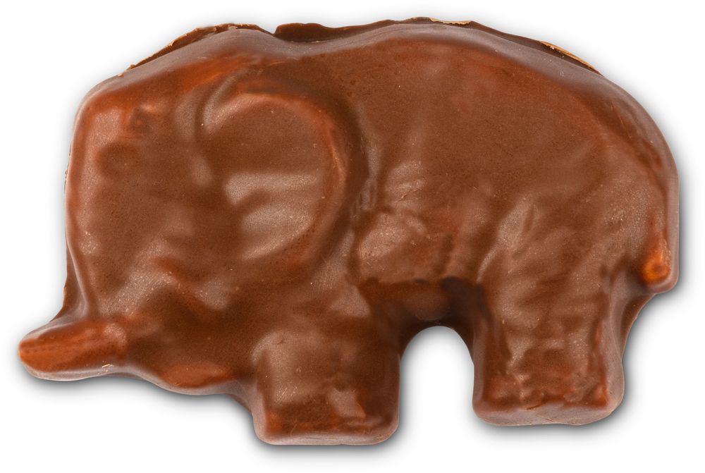 Chocolate Covered Foam Elephant 1.1 kg / 2.4 lbs Bulk Box
